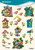 3D A4 knipvel VBK - Vogelhuisjes