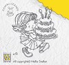 Dawn clear stamps DAWN003, Dawn met taart