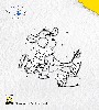 Koetie Clear stamp COW008 Schaatsen 