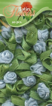 Satin Flowers - lichtblauw