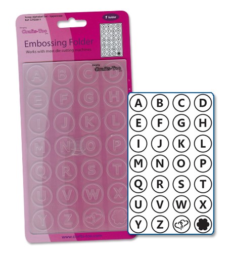 Hoofdletters alfabet embossing folder