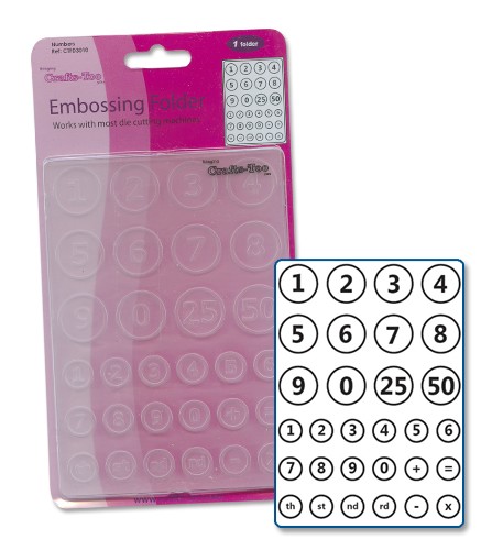 Cijfers embossing folder