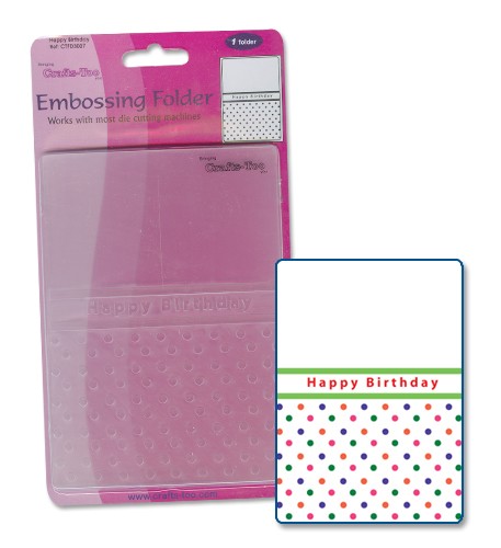 Happy Birthday embossing folder