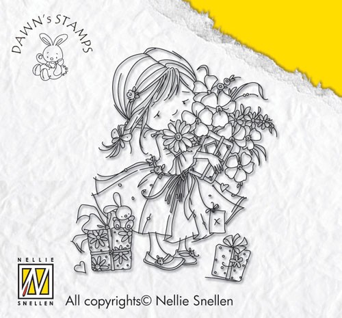 Dawn clear stamps DAWN001, Dawn met bloemen