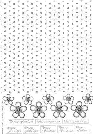TIERELANTIJNTJE DECO BLOEM-STIP BRUIN 3316