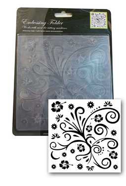 Embossing Folder Swirl 15 x 15 cm.