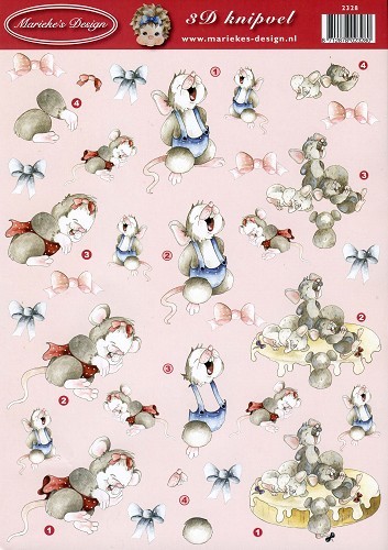 A4 KNIPVEL MARIEKE - MUISJES  VBK2328