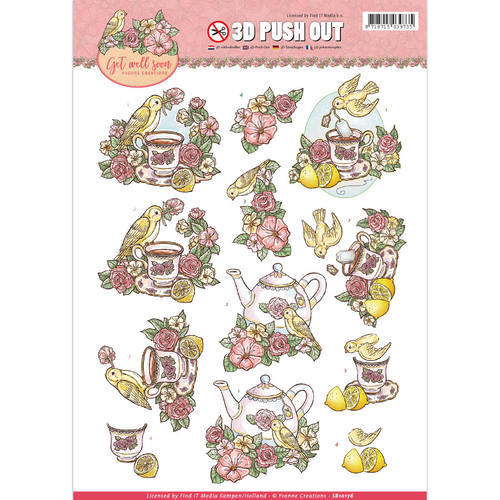 Pushout -yvonne creations - Get Well Soon - lemon tea
