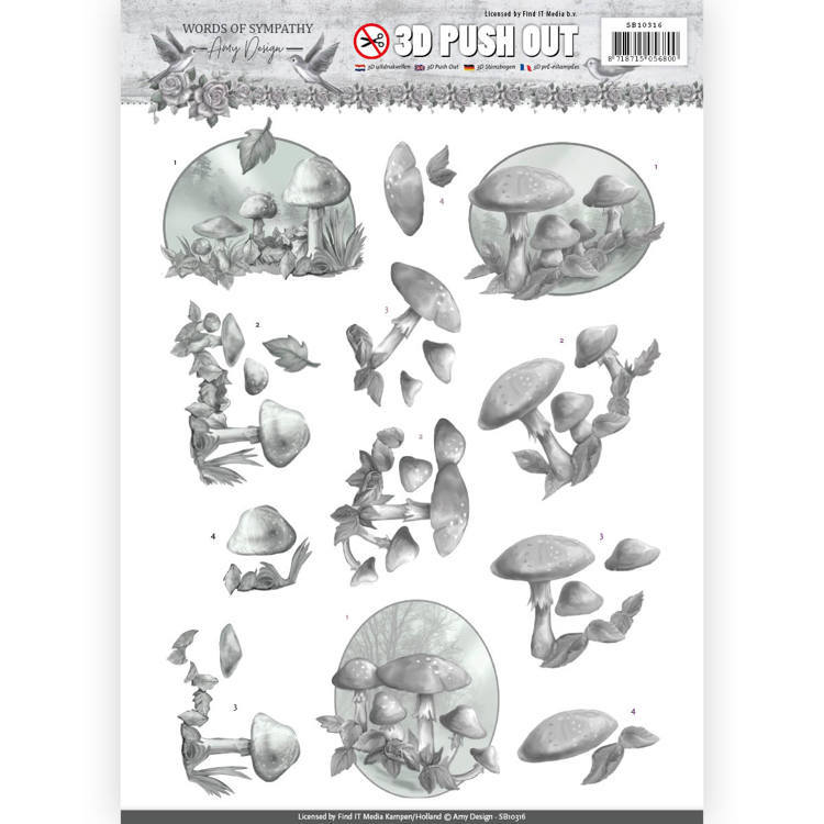 3D Pushout - Amy Design - Words of Sympathy - Sympathy Forest