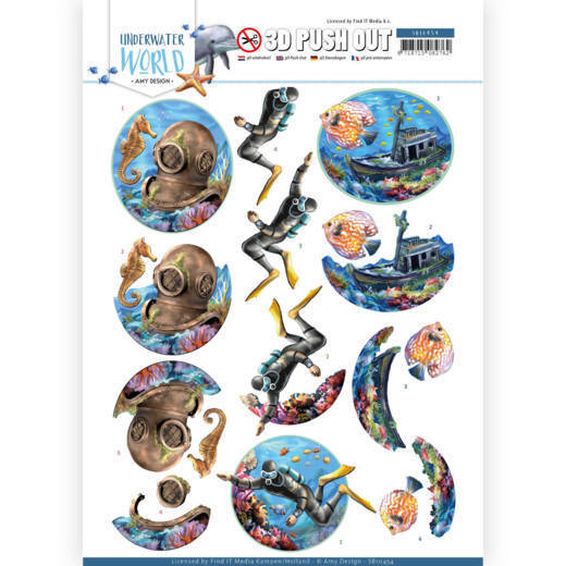 3D Push Out - Amy Design - Underwater World - Deepsea Diving