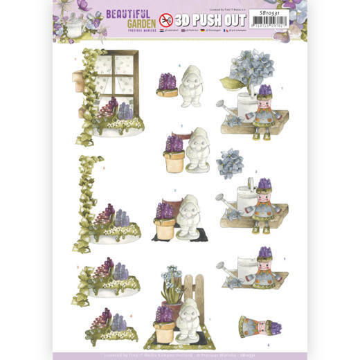 3D Push Out - Precious Marieke - Beautiful Garden - Garden Gnome