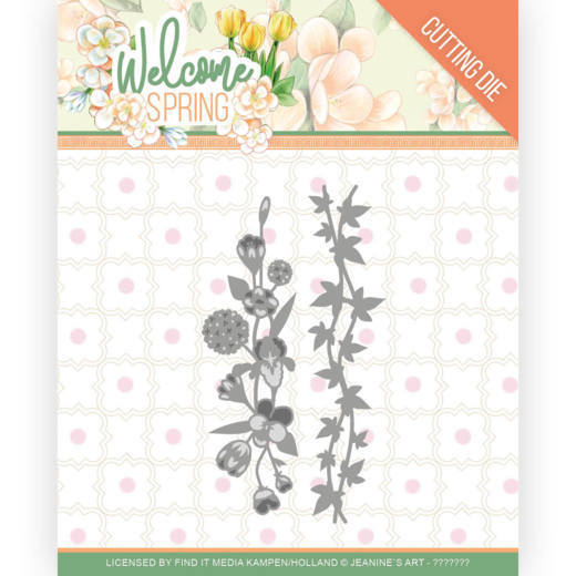 Dies - Jeanine's Art  Welcome Spring - Flowers and Leaf Borders