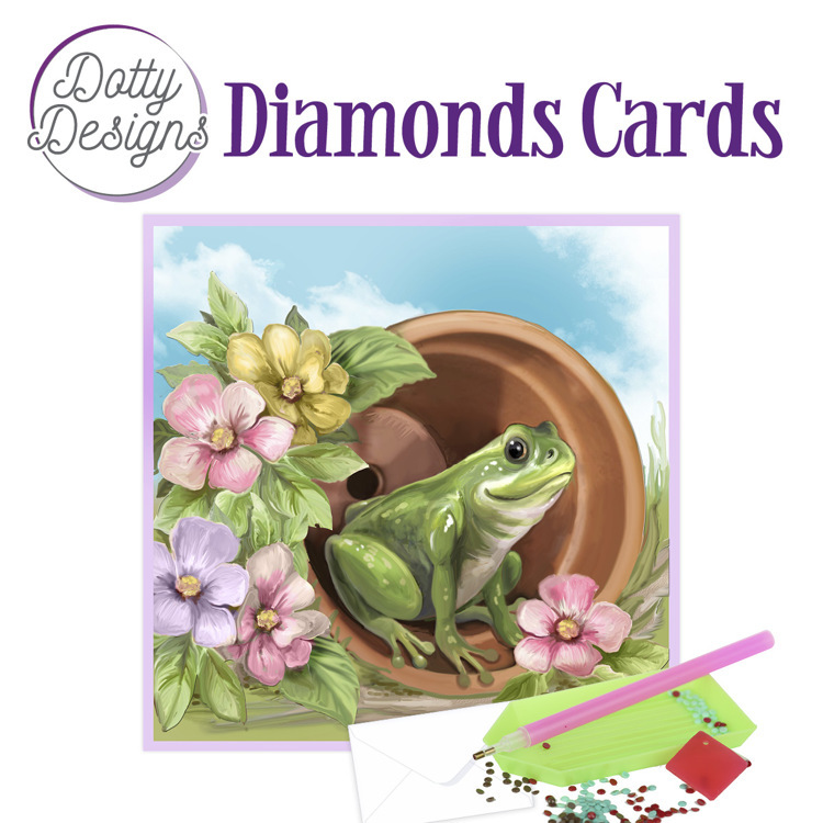 Dotty Designs Diamond Cards - Frog