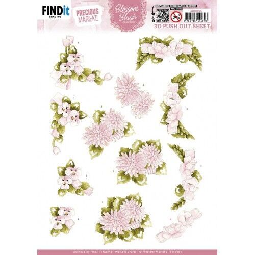 3D Push Out - Precious Marieke - Blossom Blush - Light Pink
