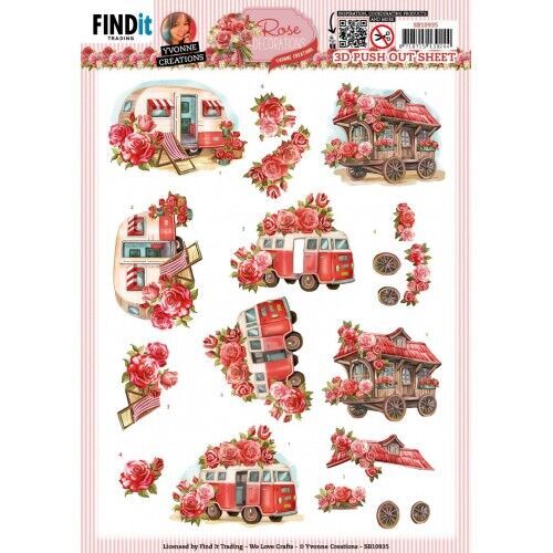 3D Push Out - Yvonne Creations - Rose Decorations - Rose Transport