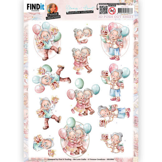 3D Push-Out - Yvonne Creations - Young at Heart - Party