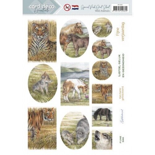 Push Out Scenery Special - Card Deco Essentials - Wild Animals - Dutch