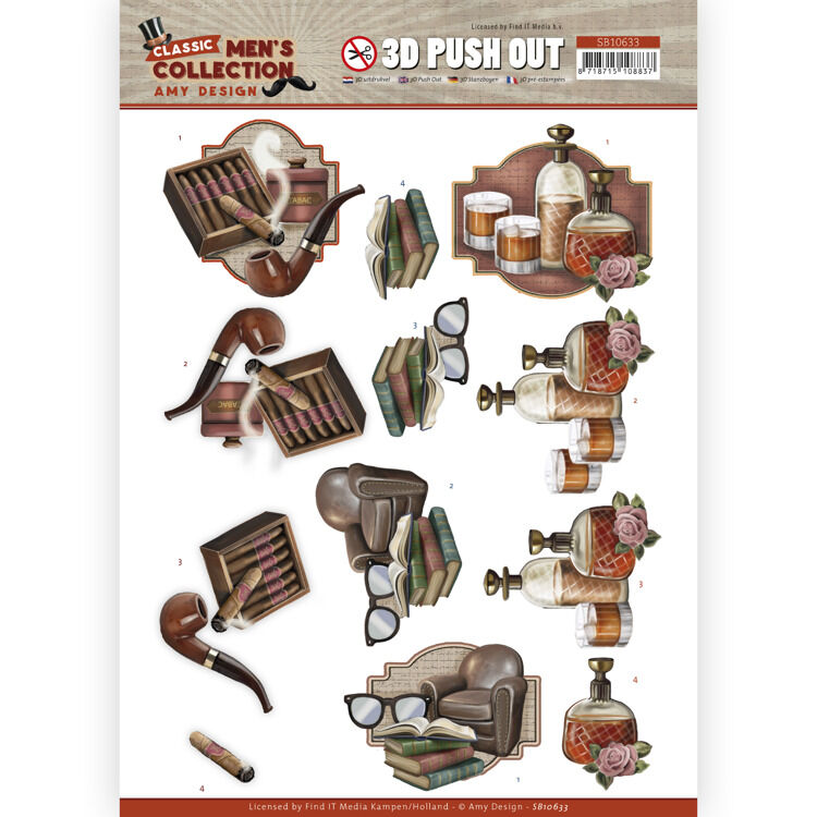 3D Push Out - Amy Design Classic men's Collection - Relaxing